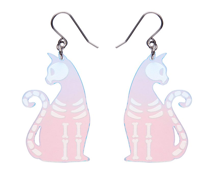 Bone Kitty Drop Earrings – Iridecent