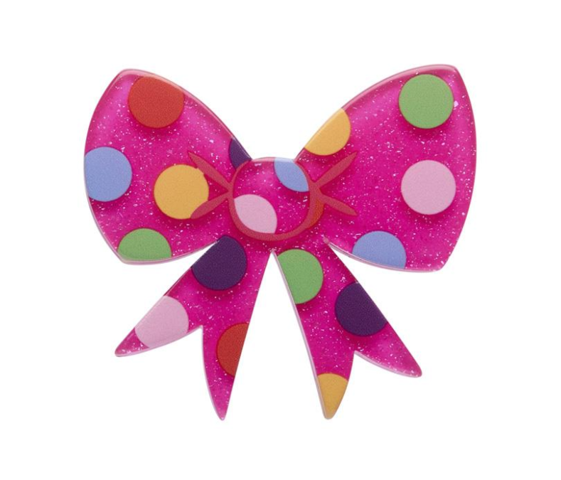 Polka Dot Bow Pink Mini Simplified