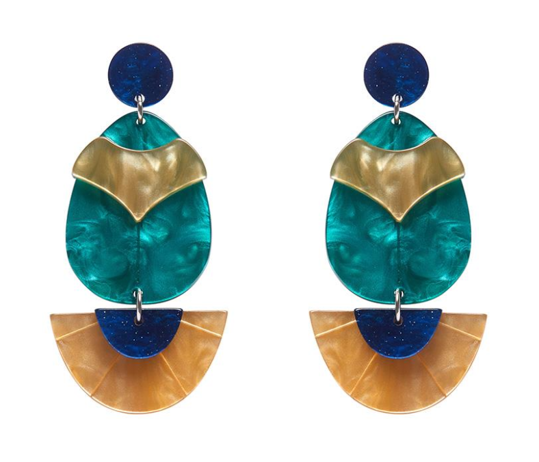 Secret Scarab Drop Earrings
