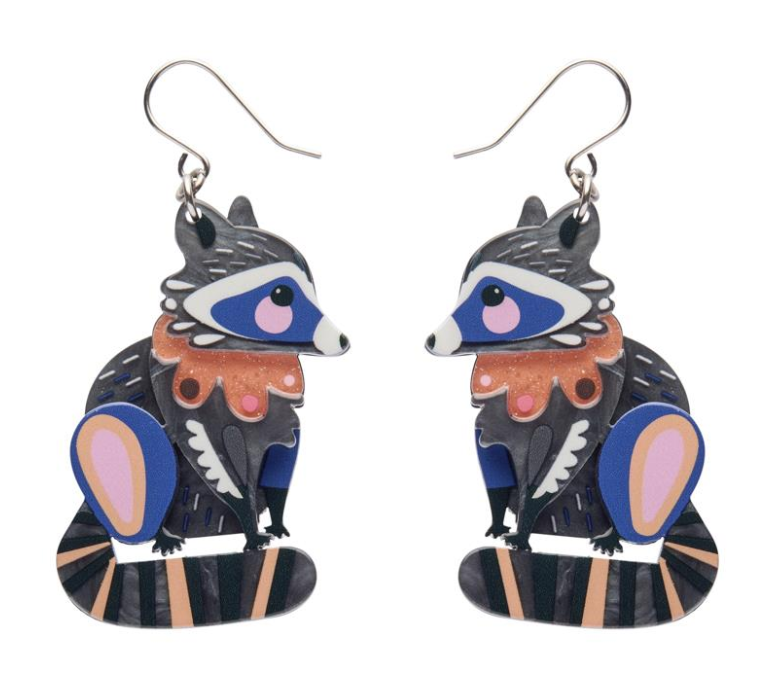 The Resourceful Racoon Drop Earrings